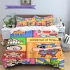 Anime Crayonshinchan Pattern Bedding Set Quilt Cover Pillowcase Home Decor Gift (1 * Duvet Cover + 2 * Pillowcase, Without Core)