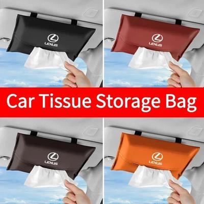 Car Tissue Storage Bag Sun Visor Armrest Box for RX350 ES350 IS250 RX400h CT200h LX570 GS300 GS350 ES300H Accessories