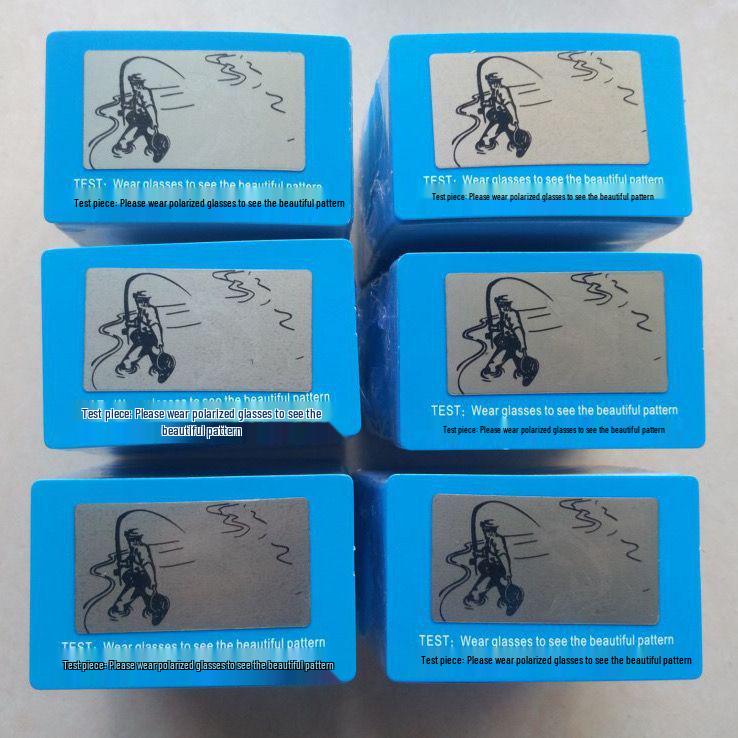 Dual-Language Polarized Sunglasses Test Card with Fishing Design