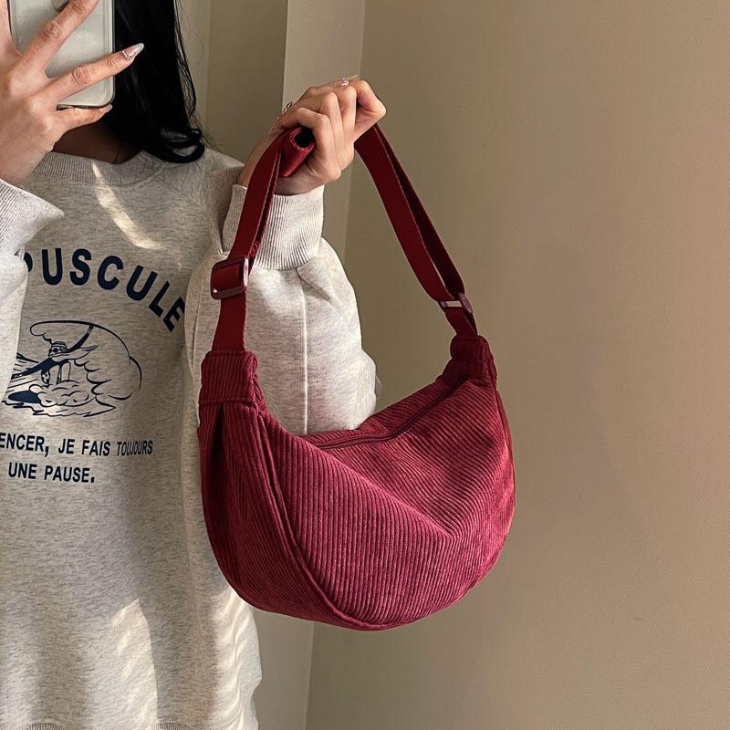 Trendige Cord-Knödeltasche Damen 2023 Neue Leichte Umhängetasche Urbaner Minimalistischer Stil