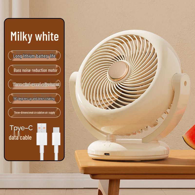 2026 Rechargeable Oscillation Desk Fan - Portable, Long-lasting, Small USB Fan