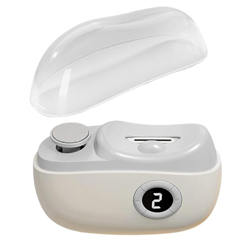 

Електричні кусачки для нігтів 2-в-1 Автоматична машинка для стрижки нігтів Тример для нігтів Електрична пилка для нігтів Кусачки для нігтів для літніх людей білий/сірий колір