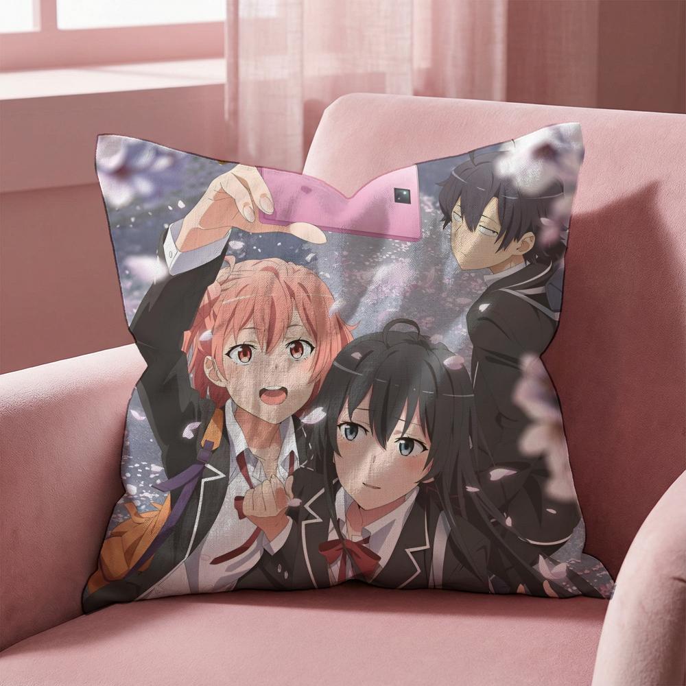 My Teen Romantic Comedy SNAFU Cushion Cover Multi-Scene Pillow Cover for Home & Car - Reversible, Soft & Durable for Daily Use