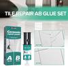 Ceramic Tile Repair Paste Ceramic Tile Repair Small Holes Ceramic Tile Repair Kit AB Mix Paste Tile Adhesive Porcelain Sink Repair Kit White