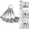 Versatile Six Piece Stainless Steel Measuring Spoon Set For Baking And Culinary Adventures