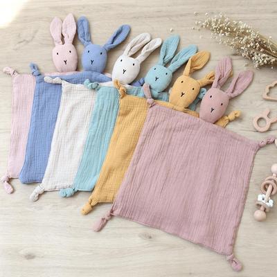 Cross-Border Newborn Gauze Comfort Towel: Pure Cotton Cute Rabbit Sleep Companion Blanket