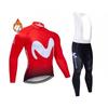 Winter Thermal Cycling Jersey Bib Pants Set Men Women Long Sleeve Fleece Warm Mountain Bike Outfit