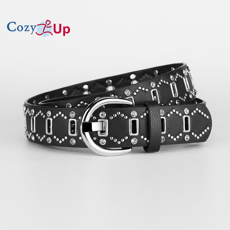 Retro bruine riem met wilgennagels, damesaccessoire, decoratieve riem voor rokken en jeans.