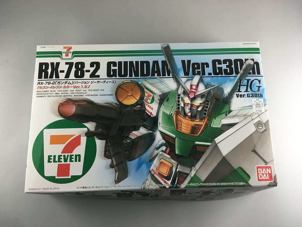 Bandai HG RX-78-2 Gundam Ver. G30th 1/144 Seven-Eleven Original Color Ver. 1.5