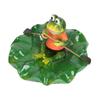 Simulation Resin Floating Lotus Leaf Frogs Ornament Fish Pond Fountain Landscape Decor