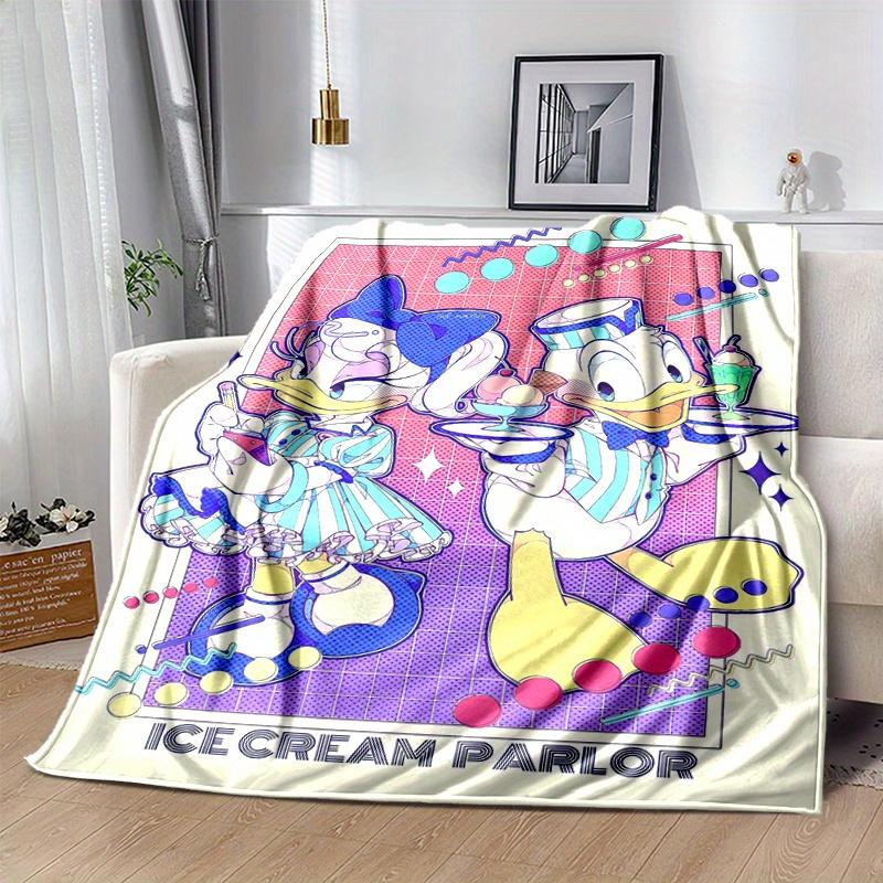

1pc, Donald Duck (3) Cozy Flannel Throw Blanket Perfect Gift for Bedroom, Living Room, Travel, Camping, Car 80x120cm