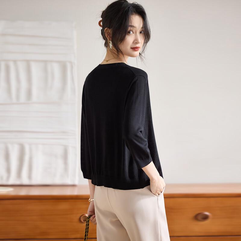 Srcr Women's Silk Blend Short Knit Cardigan