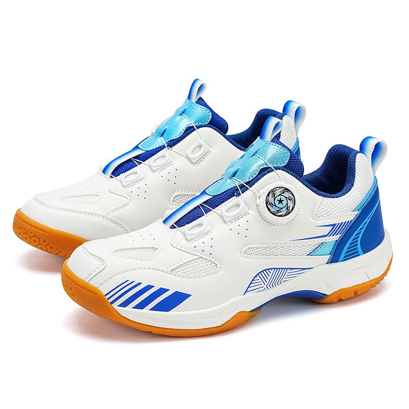 Professional Button Children's Badminton Table Tennis Shoes for Boys Girls Autumn Breathable Anti-Slip EVA Midsole Rubber
