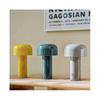(White) Led Creative Mushroom Rechargeable Table Lamp 3w 3 Lighting Levels Metal Night Light
