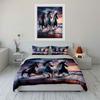 "Running Horses Sunset Decor" Soft Skin-Friendly Bedding Set Includes 1 Duvet Cover And 2 Pillowcase Gift