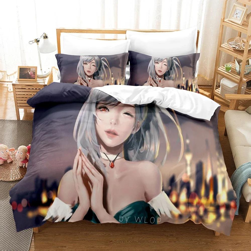 3D-gedrucktes Spielverlies auf Kämpfer-Bettwäsche-Set Einzel-Doppel-King-Bettset Kinderzimmer Bettbezug-Sets Heimtextilien