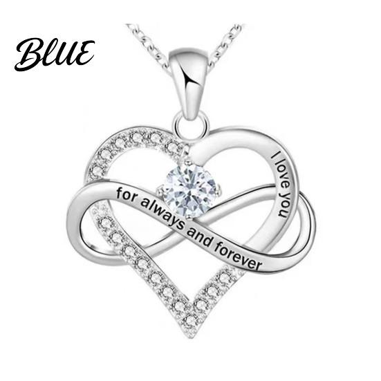 Love Message Necklace Heart for Women Romantic I You Forever