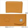 Leather Card Case with Key Ring Fifty On EUROPA BROWN Brown IL BISONTE SCC063 PI0005 BW320 [IL BISONTE] [Item]