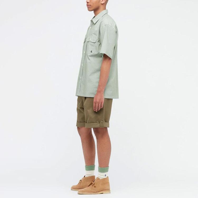 Uniqlo Loose Checkered Workwear Short Sleeve Shirt Men Shirts 451147-53