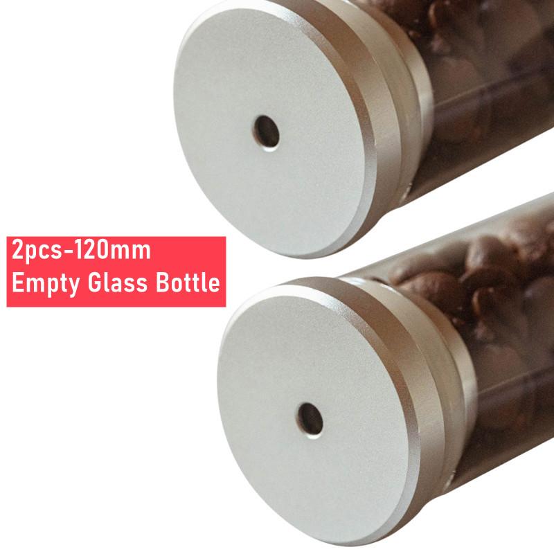 150mm 120mm Coffee Beans Storage Tube Display Glass Bottle with Metal Cap One Way Exhaust Valve Coffee Bean Container Sealed Jar