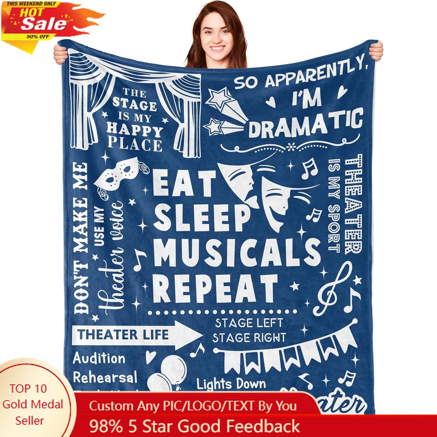 Theater Gifts Theatre Gifts Blanket Musical Theater Gifts Gifts for Theatre Lovers Gifts heatre Actors Theatre Custom blankets 75X95CM