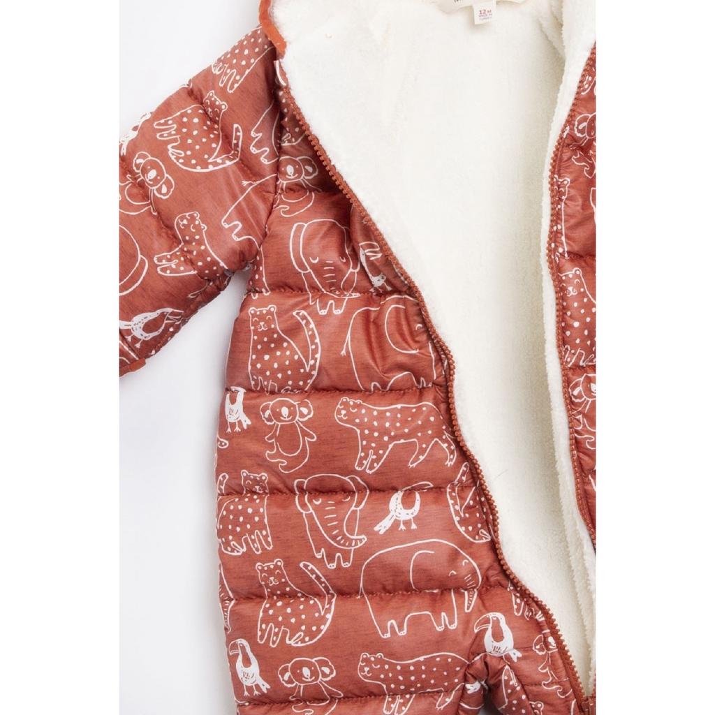 Cute Dinosaur Patterned Winter Removable Foot Hidden Gloved Hooded Hooded Cosmonaut Tulum