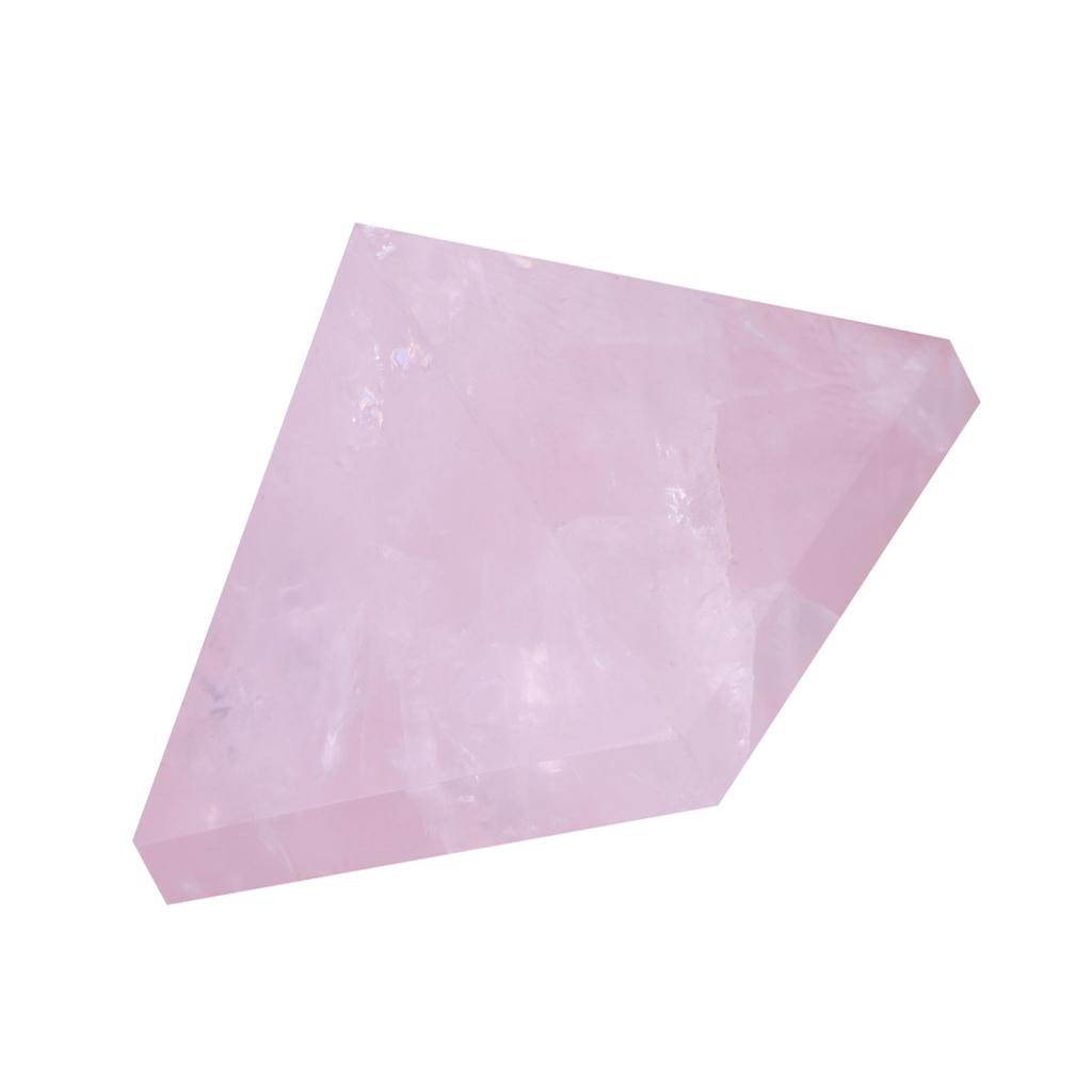 1PC Pink Crystal Rose Quartz Pyramid Carving Figurines Home Decoration Furnishing Article