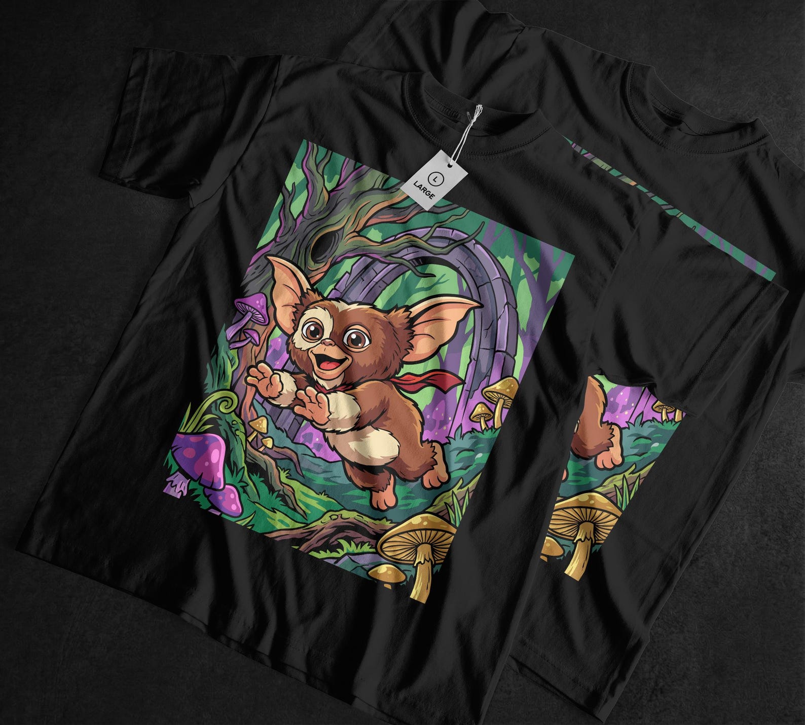 Gremlins Horror Comedy Shirt, Unisex 1980s Movie Tee, Gizmo Character, Mohawk Mogwai, Vintage Film Present for Husband, Cinema Gift 130