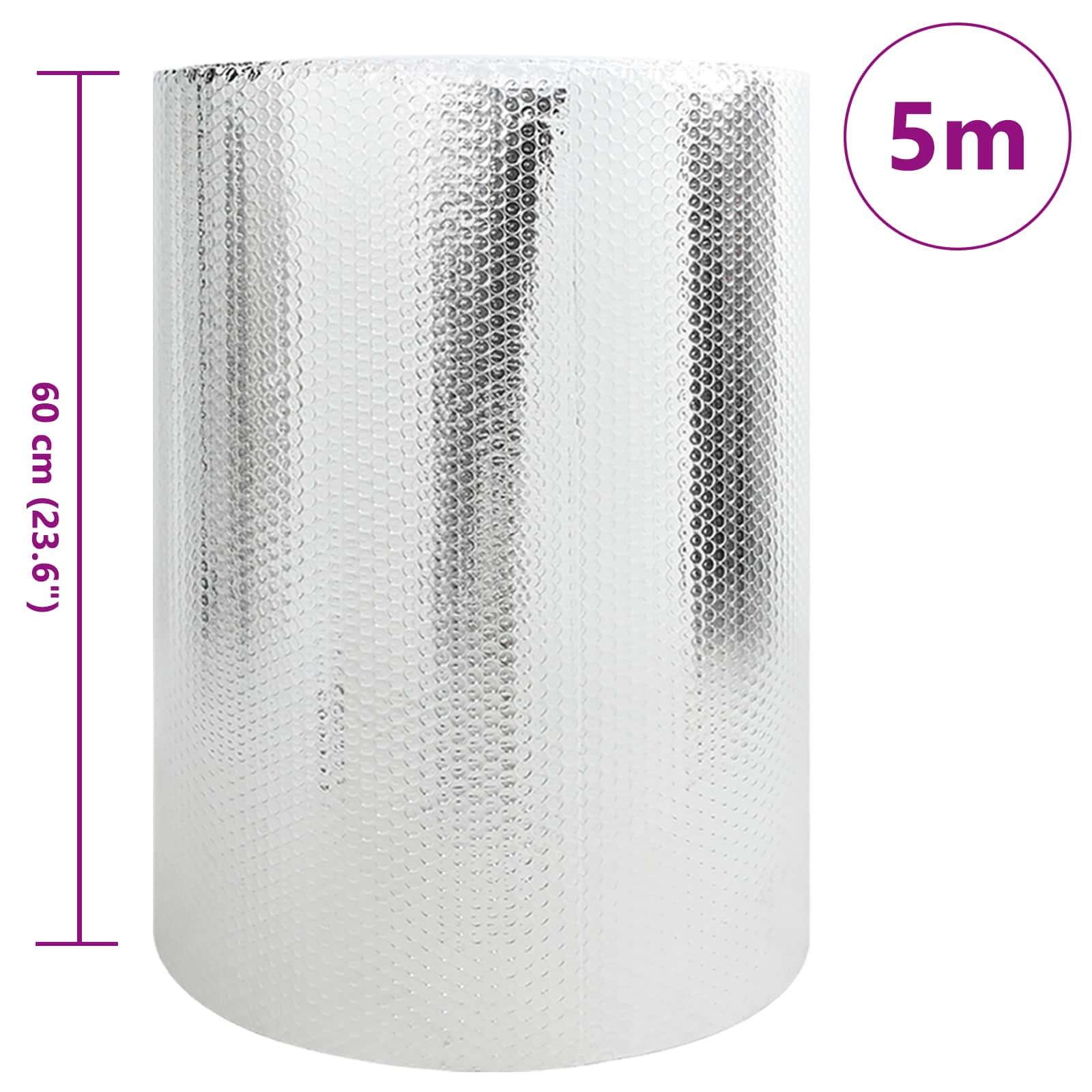 Heizkörper-Wärmereflektor-Folie Silber 5 x 0,6 m Polyethylen