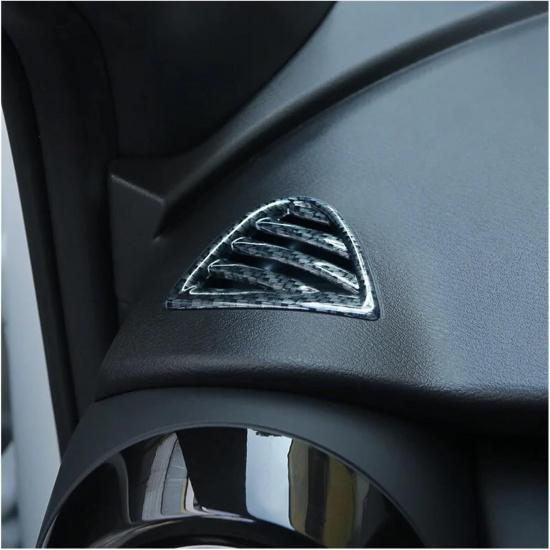 Compatible with Nissan Kicks 2017 2018 2019-2021 ABS Air Conditioning Outlet Vent Cover Trim Interior Frame Stickers Car Styling Accessories(Carbon