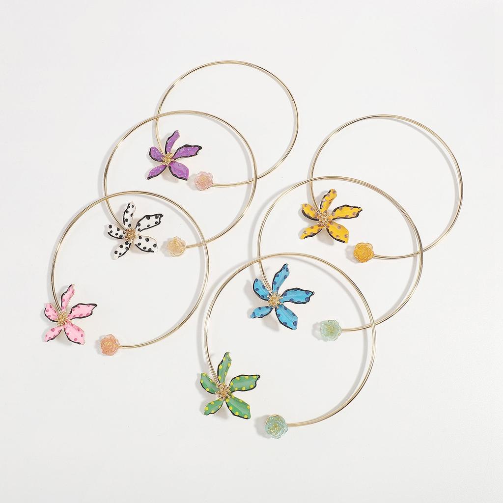 Pinkdudu Модное разноцветное ожерелье с цветком, простой дизайн с регулируемым отверстием, позолоченное ожерелье для женщин, ювелирные изделия, подарки PD1183