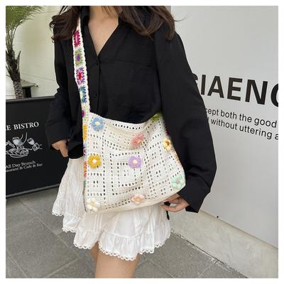 Lazy Wind Knitted Bag Women's New Trendy and Popular Tote Bag Large Capacity Shoulder Bag Tote Bag