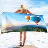 Colorful Hot Air Balloon Print Soft Beach Towels,Microfiber Lightweight Thin Beach Towels,Compact Sand Free Swim Pool Blanket
