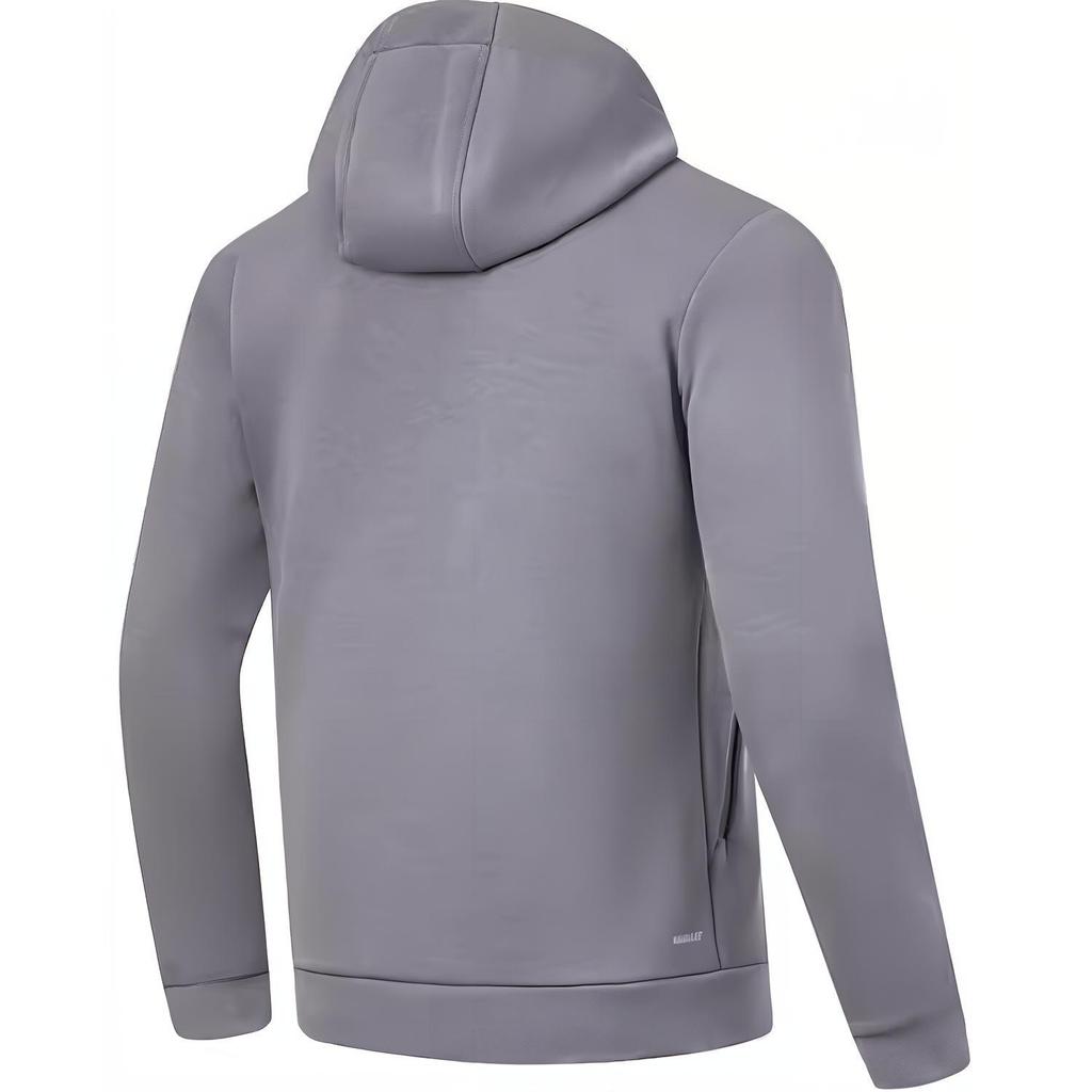 Li-Ning Fitness Series Lettered Hooded Zip-Up Long Sleeve Sweatshirt Men Sweatshirt Smoke-Gray AWDTA67-2
