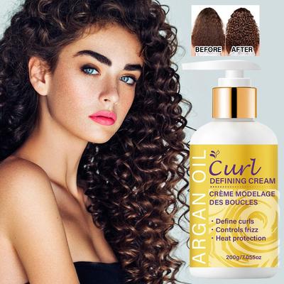 Locken Definierende Creme-Pflegt, Feuchtigkeitsspendend, Kontrolliert Frizz-Geeignet Für Alle Haartypen, 200ml