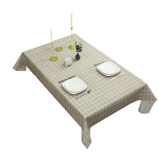 Rectangular Tablecloth, Plastic Plaid Tablecloth, Waterproof Stain-Resistant Table Cover for Dining Table Outdoor Picnic Camping S