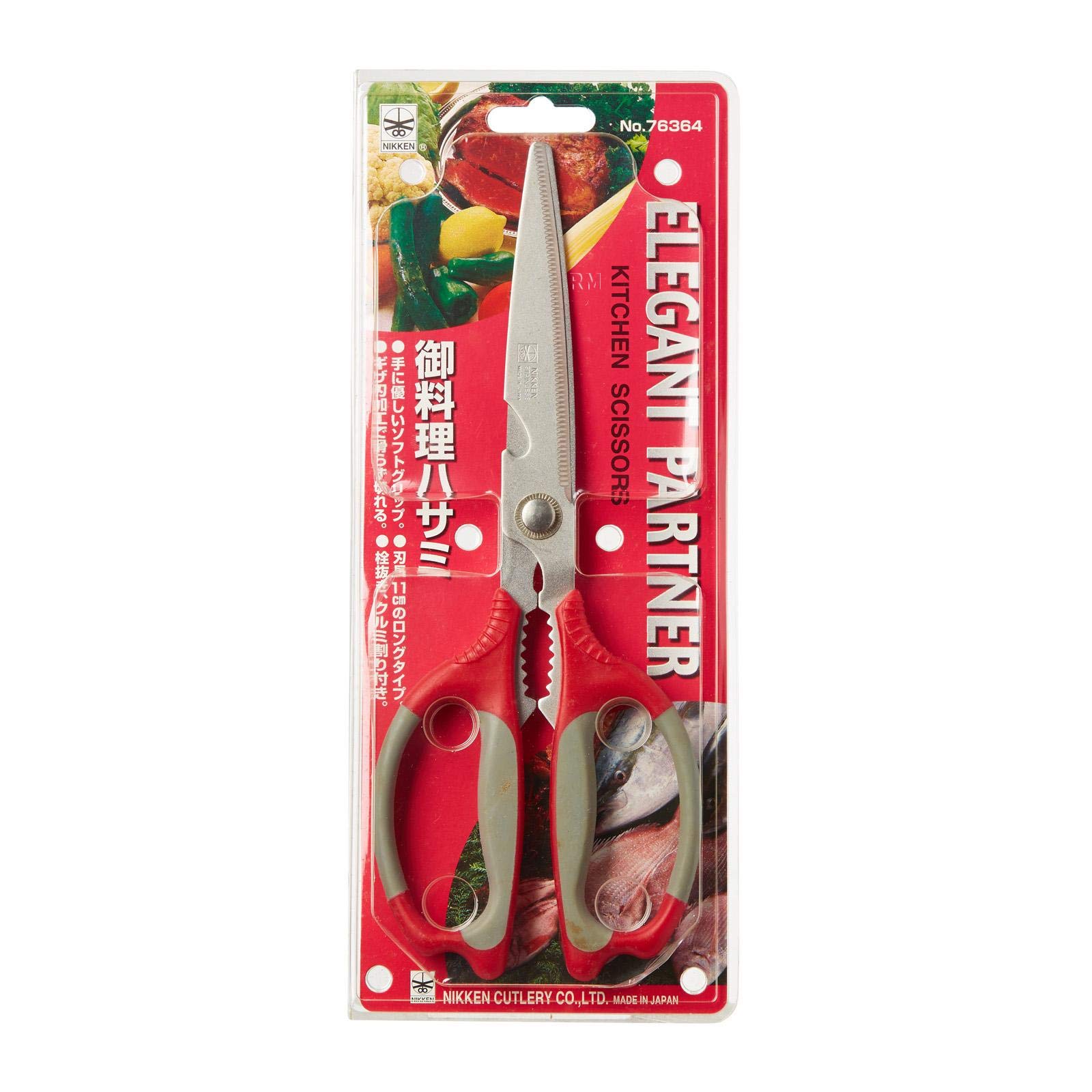 

Nikken Cutlery Kitchen Elegant 76364 Scissors, Partner, Red, No.