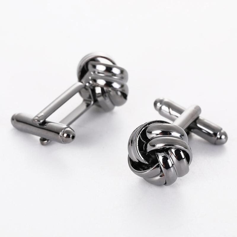 Twist Knot Cufflink Classic Shirt Cuff Buttons Alloy Men Grooms Cufflink Studs Luxury Charm Shirt Fashion Jewelry