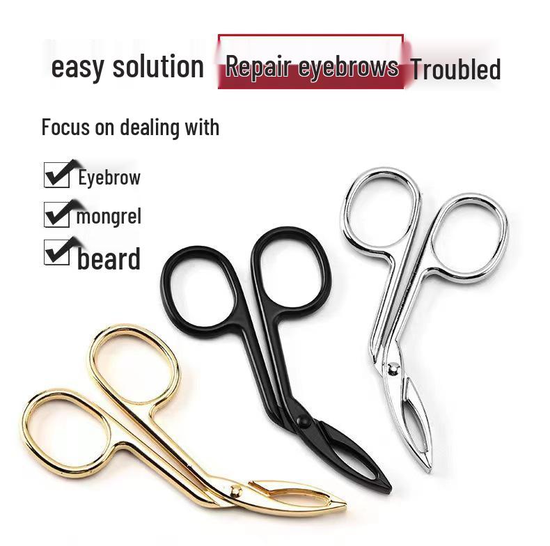 Men's Stainless Steel Tweezers: Straight & Curved Head for Beard and Eyebrow Plucking, Fine Hair Precision Clip, Available Now.