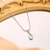 French light luxury water drop pendant titanium steel necklace for women, vintage mermaid's tears collarbone chain
