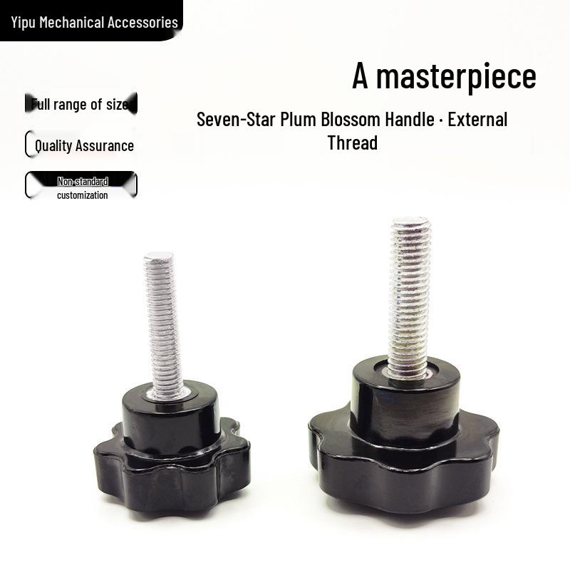Phenolic Plum Blossom Handwheel and Star Handle with Threaded Rod Screw