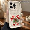 Phone Case: 2D Flat Design Suitable for iPhone 18 17 16 15 14 13Pro Protective Case, Unisex, Christmas Candy Cane, Christmas and Halloween Gift