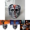 Halloween Skull Decor Figurine With Latex Material For Festive Atmosphere