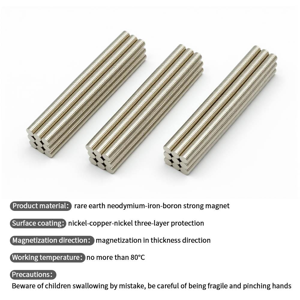 5x1mm Superstarker Neodym-Magnet N35 NdFeB Permanentmagnetische Magnete Rund Leistungsstarke Magnete Kühlschrank