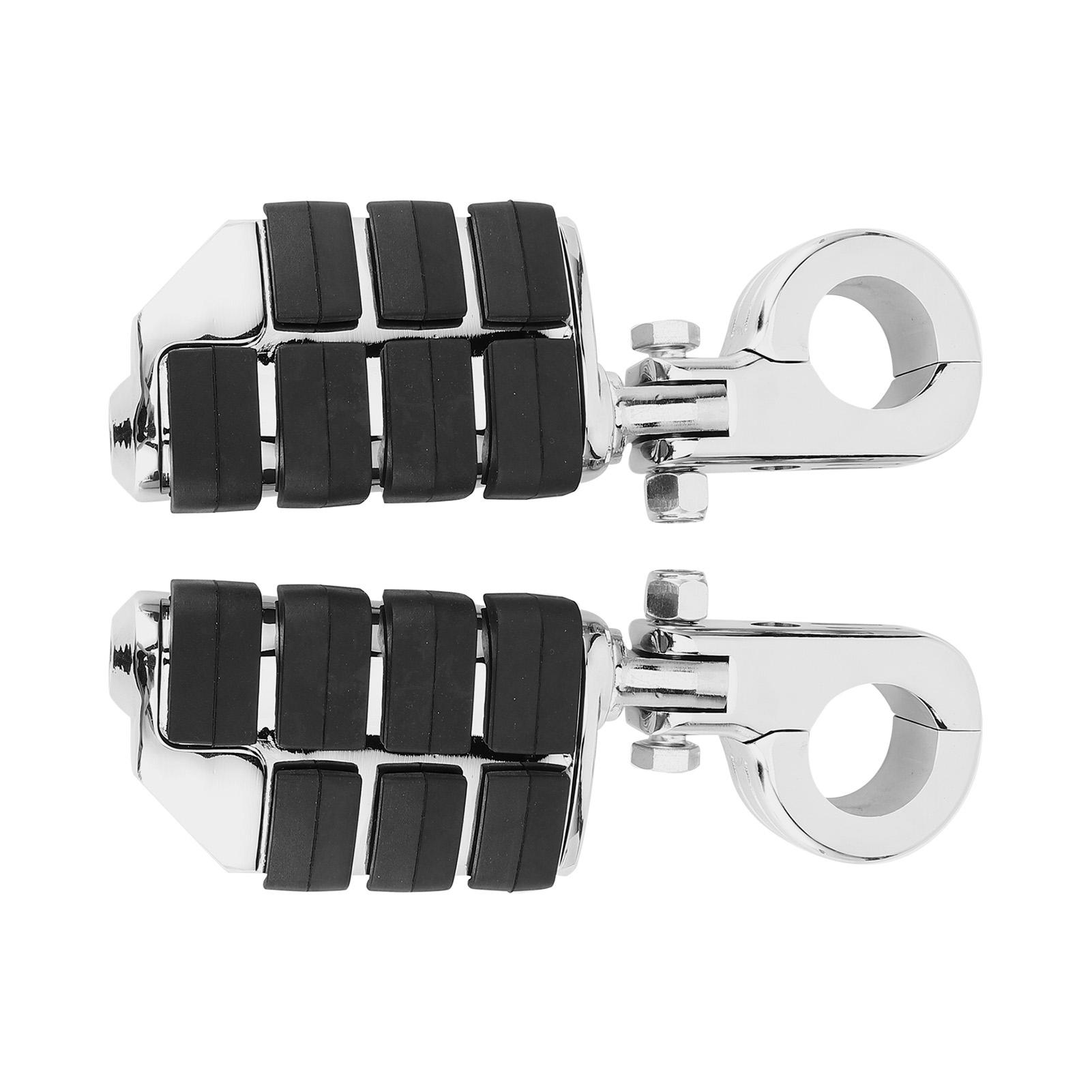 

32mm Pair Universal Motorcycle Footrest with Fixing Bracket for Motorbike ATV UTV Scooter