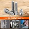 M3/M4 Thread External Hexagon Bolts Screws Set Stainless Steel Allen Head Bolt Screw Hex Socket Cap Nuts Furniture Fasteners