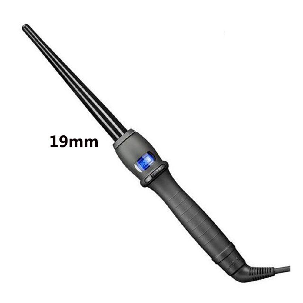 Haarwelle Haarkräuselung Birnenblütenkegel Coiffure Keramik-Lockenstab für Haarstab LCD-Anzeige Haarstyling-Geräte