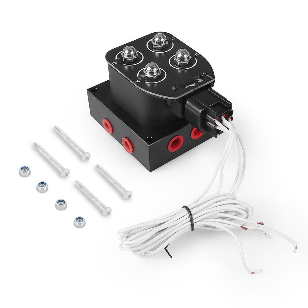 Universal Auto Parts Shock Absorber Air Suspension System: 4-Way, 8-Position Solenoid Valve Manifold