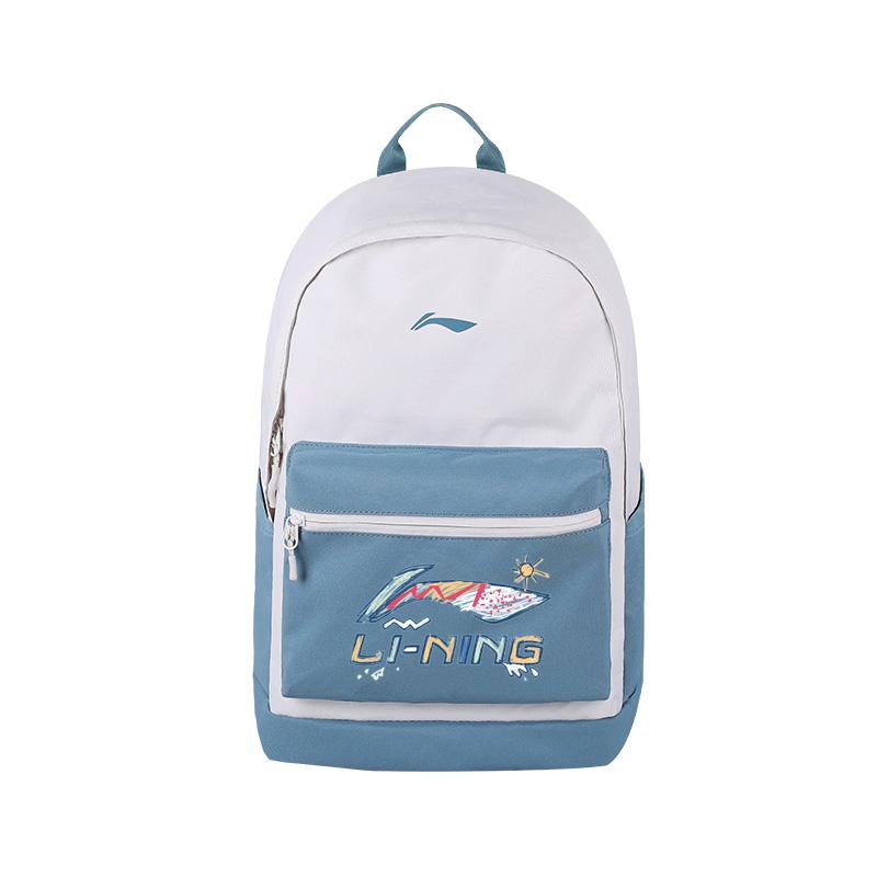 New LiNing Polyester Backpack Regular Unisex White Blue ABSV313-23
