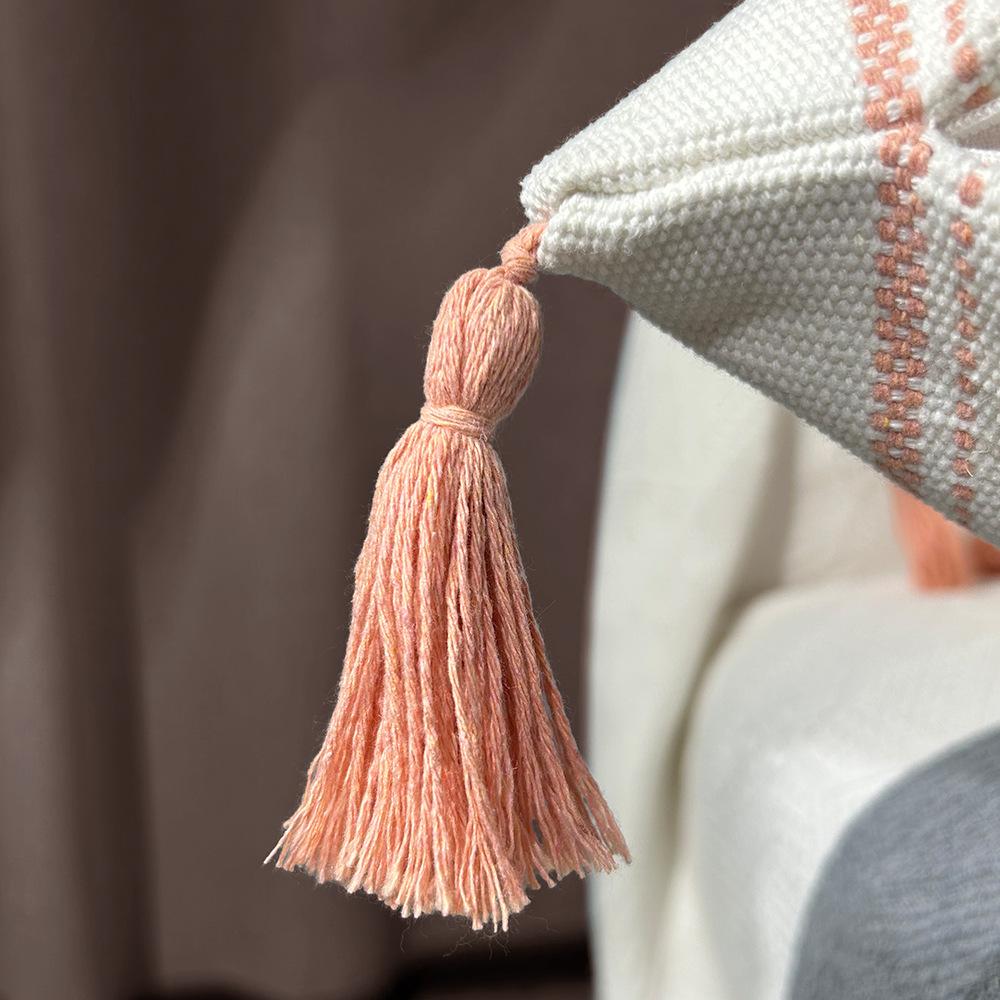 Jacquard Cotton Linen Table Flag Tablecloth Table Mat Handmade Tassel Bed End Towel Coffee Table Cabinet Cover Towel Tea Towel